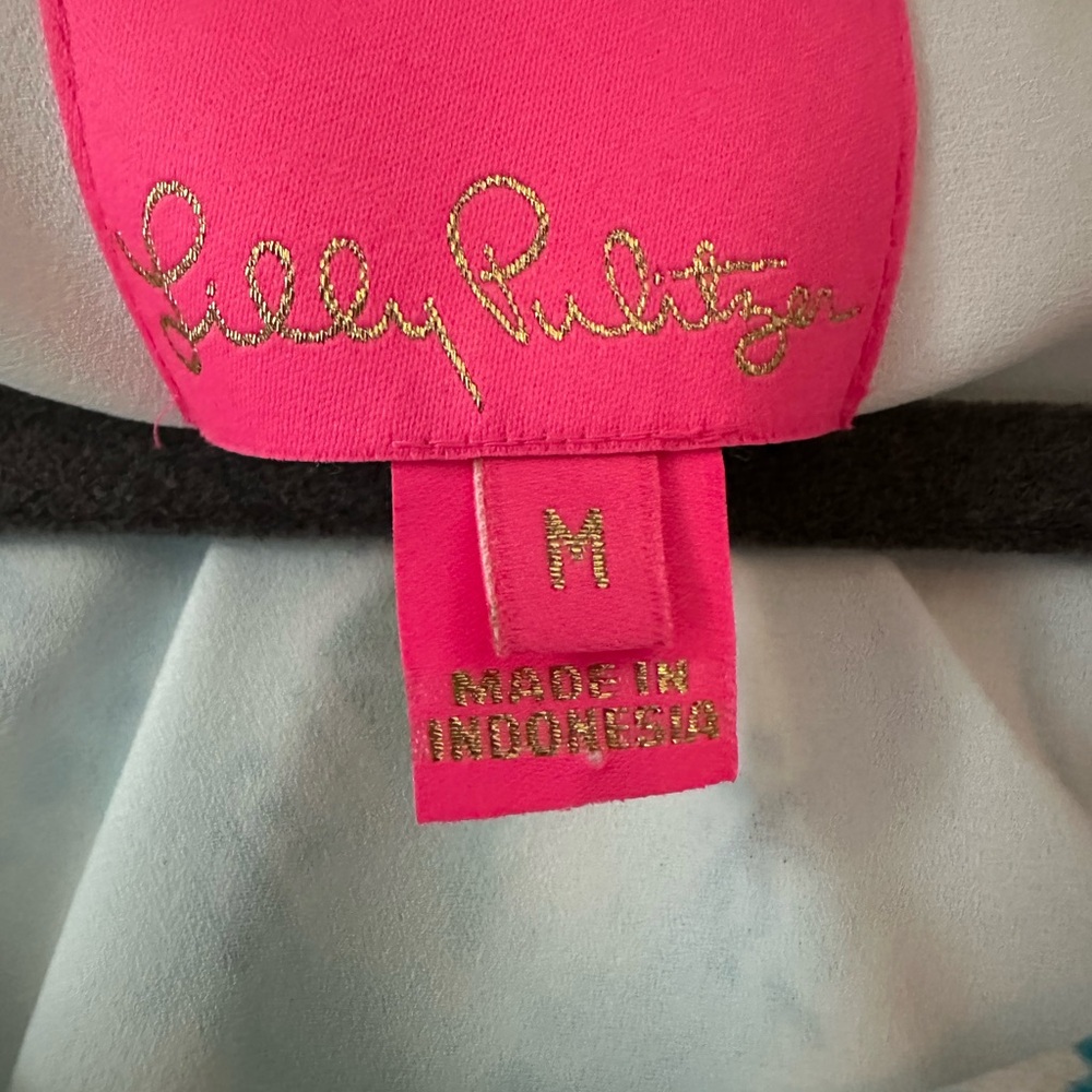 Lilly Pulitzer White Dress with Pink and Teal Floral Print - Picture 3 of 3